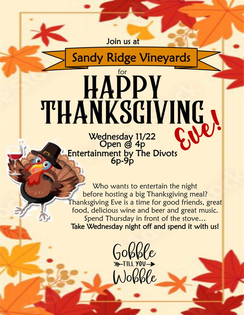 Thanksgiving Norwalk Ohio Event Dinning Sandy Ridge